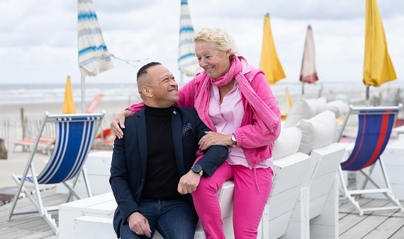 Roy Dongen en Els Schoonbergen op Zandvoort