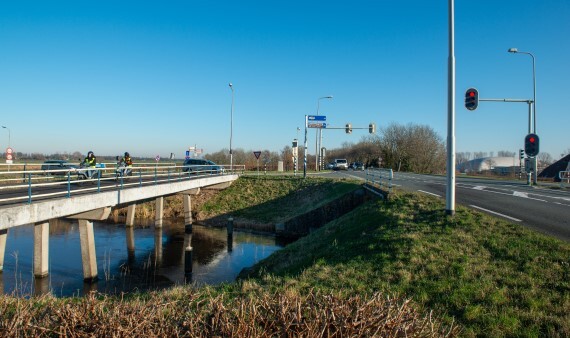 De Leeghwaterweg N515 bij de Westerdijk