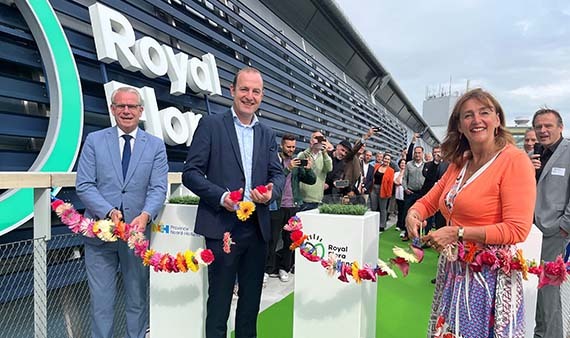 nieuwe voetgangersbrug RFH met bushalte