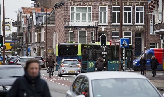 Verkeer in centrum van Alkmaar